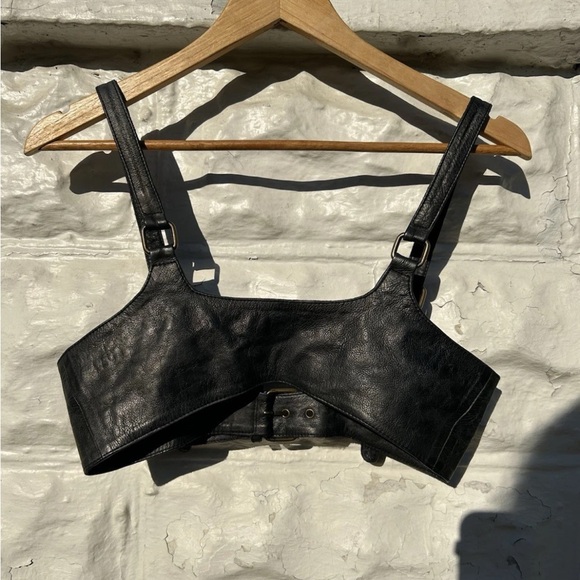 Free People Black Leather Rebel Harness Belt - Picture 5 of 13